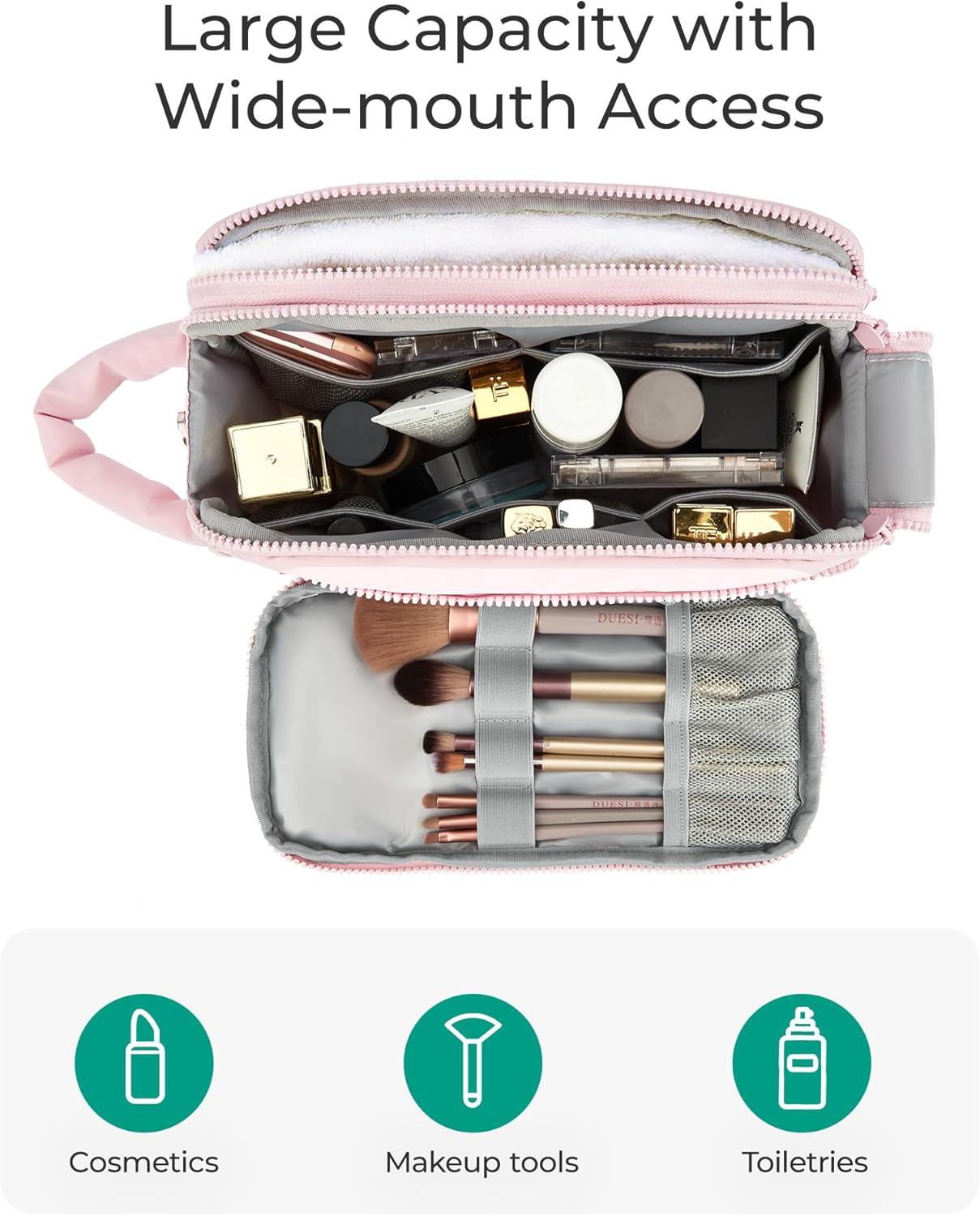 Travel Makeup Bag Organizer
