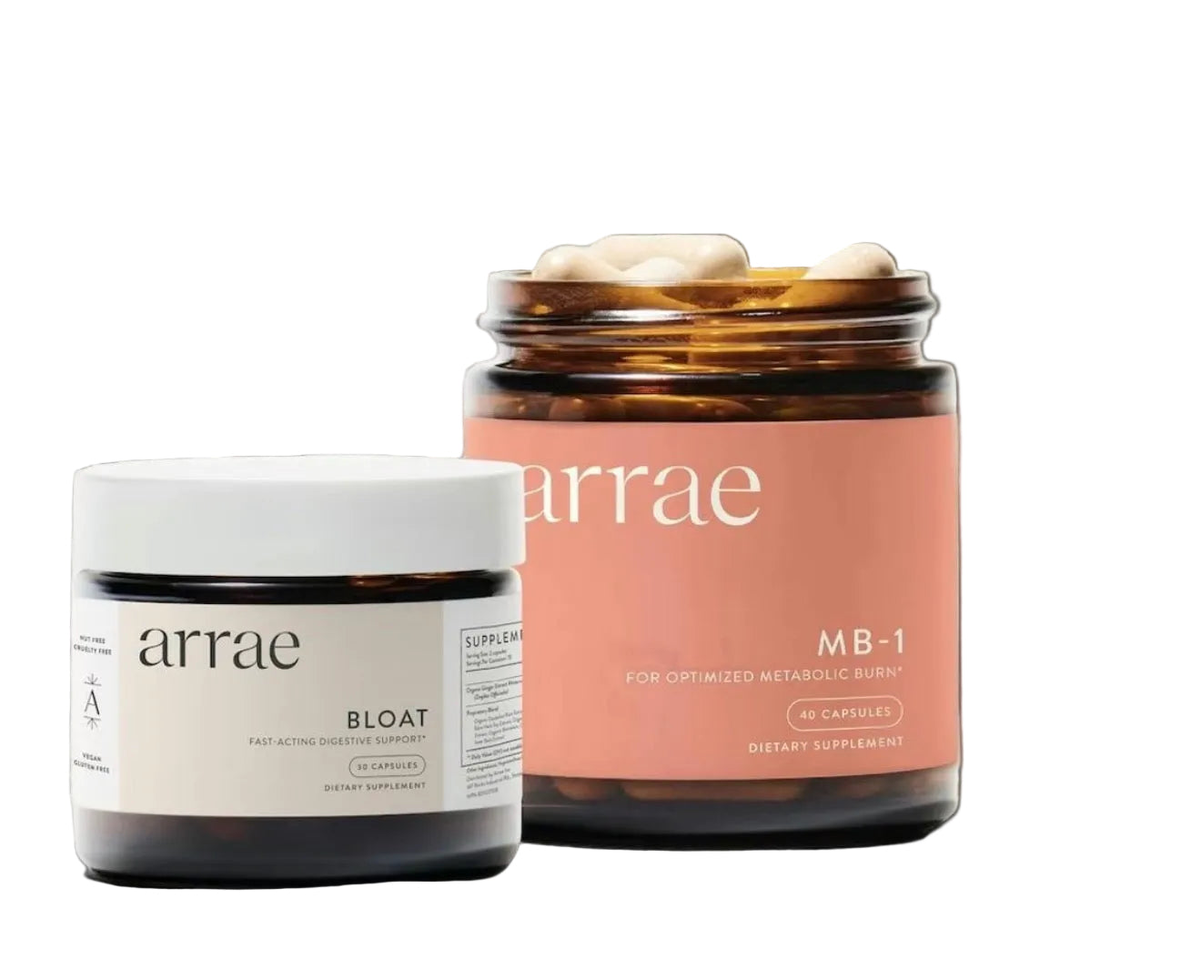 Arrae Debloat & Energize Duo | Fast-Acting Bloating Relief Digestive Enzymes + Natural Energy & Health Support | Organic Supplement Dietary Healthy Gut
Probiotics Edible
