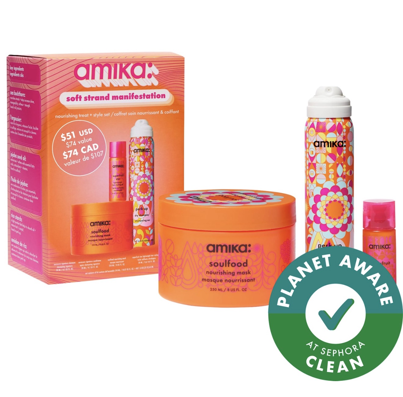AMIKA Soft Strand Manifestation Nourishing Treat + Style Hair
Gift Set