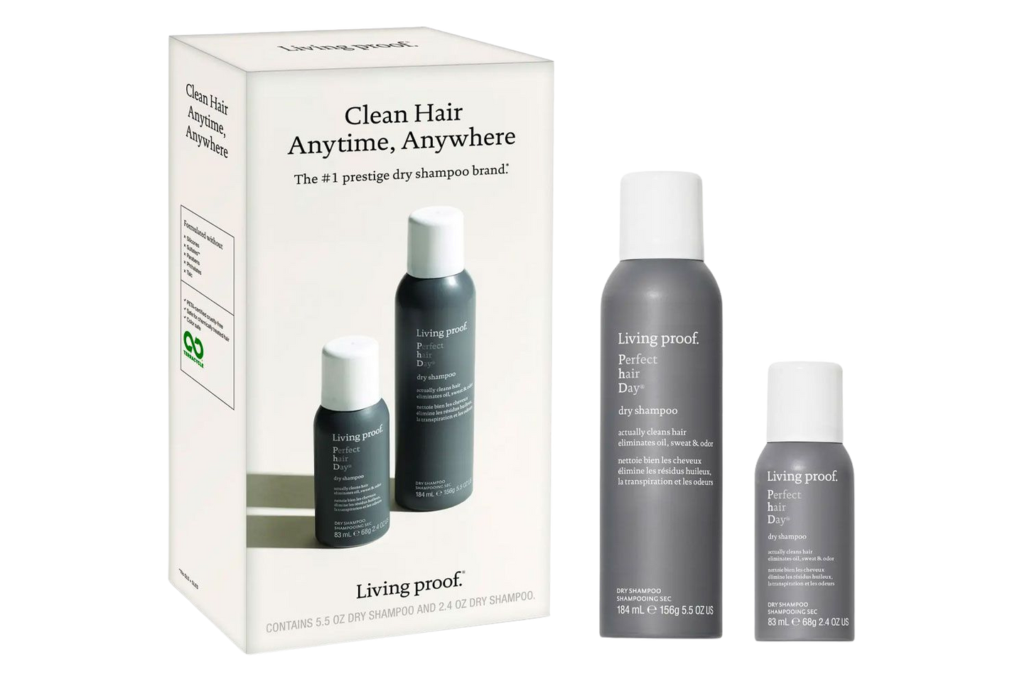LIVING PROOF CLEAN HAIR ANYTIME, ANYWHERE SET