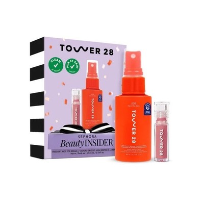 Tower 28 Beauty Sephora Birthday Gift Set, Facial Spray & Lip Jelly |