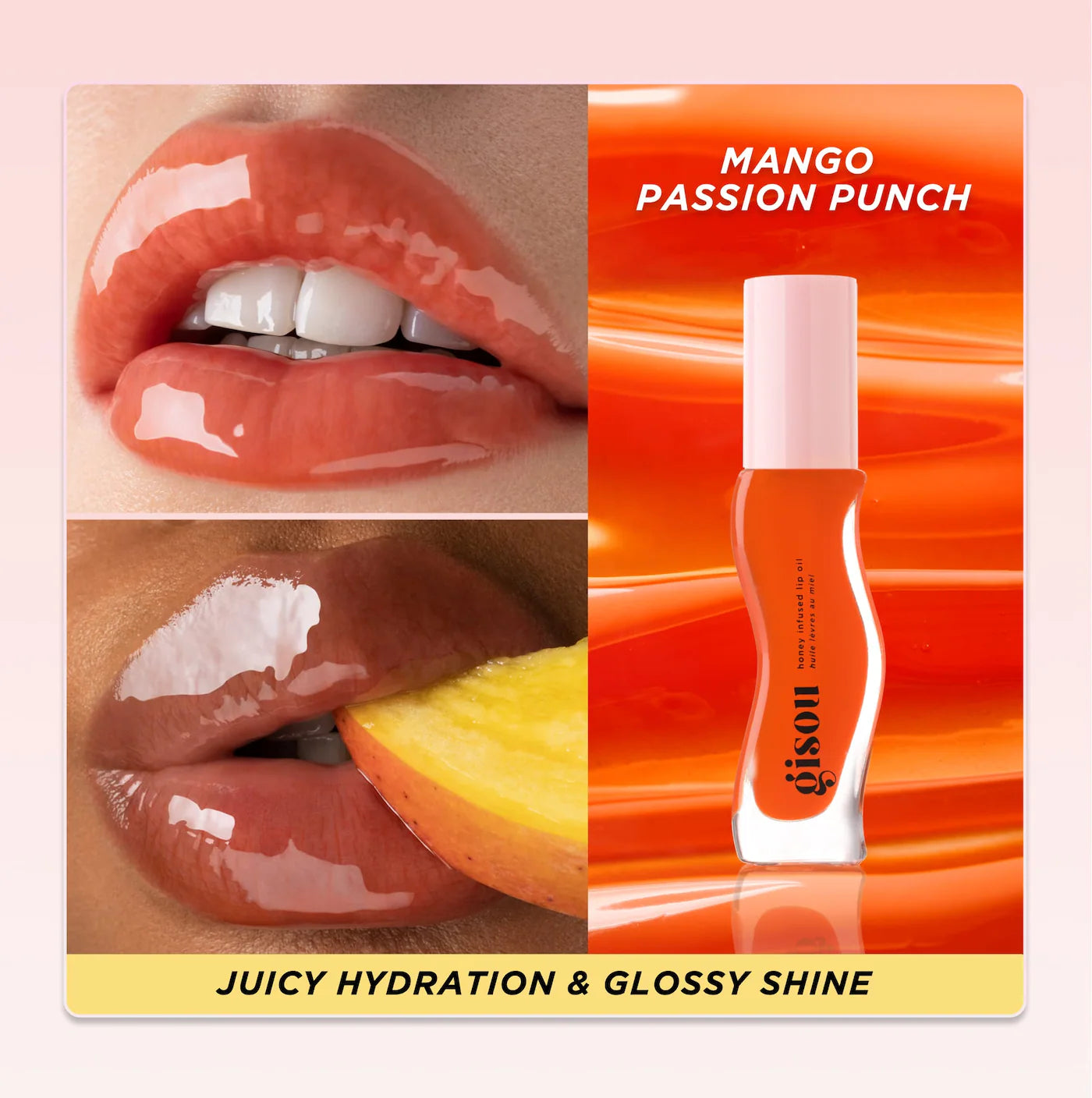 Gisou Honey Infused Hydrating Lip Oil Mango