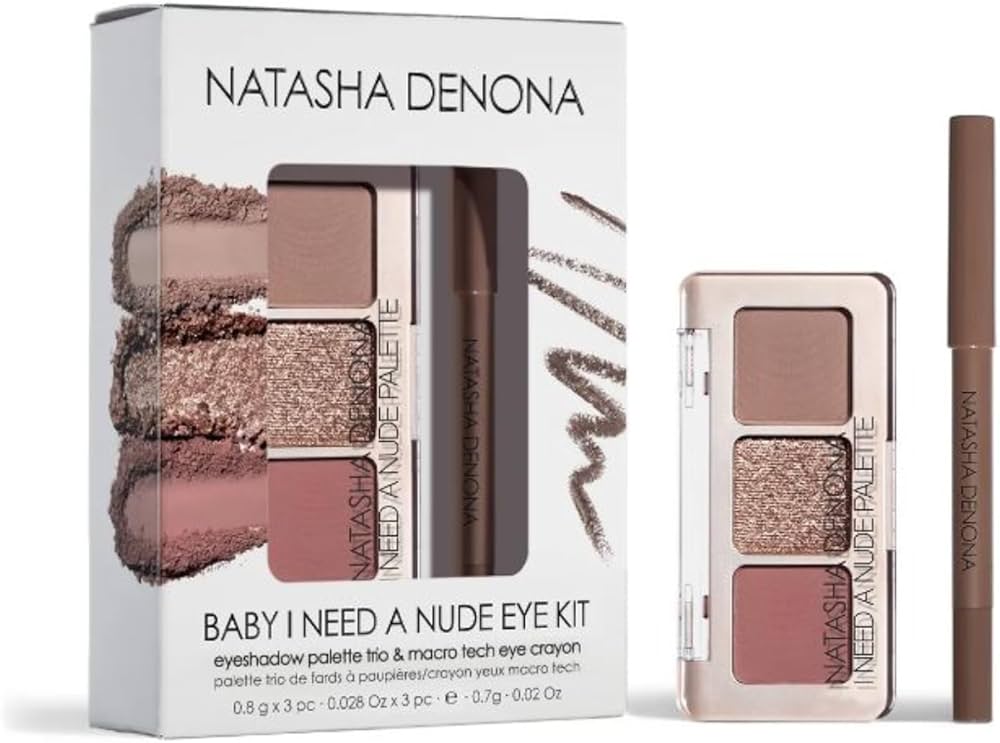 Natasha Denona Special Edition Baby I Need A Nude Kit - Eyshadow Palette Trio & Mini Macro Tech Eye Crayon