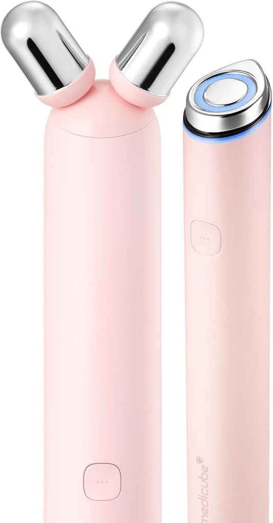 medicube Mini Booster Pro Plus Face Roller Device Set | 2-in-1 Massage & Skincare Device