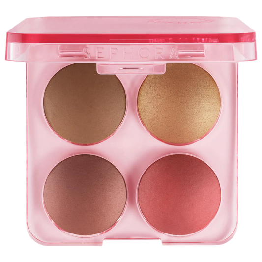 SEPHORA COLORFUL FACE PALETTE: 01 MICROSMOOTH BLUSH, BRONZE & GLOW BLUSH MEDIUM - TAN