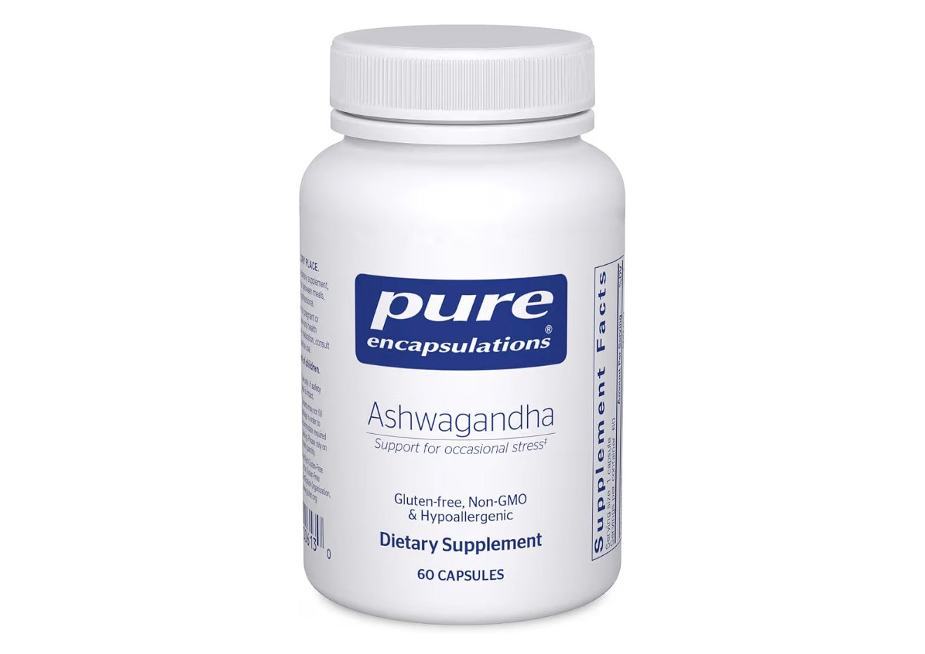 Pure Encapsulations Ashwagandha - 500 mg Ashwagandha Extract - Metabolism & Stress Support - Immune Support - GMO Free & Vegan - 60 Capsules