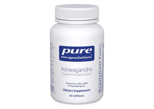 Pure Encapsulations Ashwagandha - 500 mg Ashwagandha Extract - Metabolism & Stress Support - Immune Support - GMO Free & Vegan - 60 Capsules