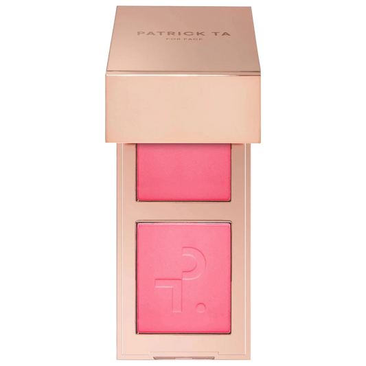 PATRICK TA  Mini Major Headlines Double-Take Crème & Powder Blush Duo