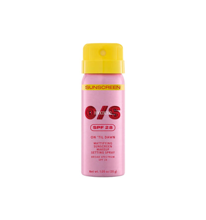One Size  On´til Dawn Mattifying Sunsscreen Makeup Setting Spray MINI