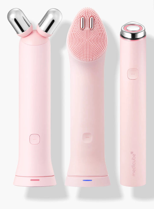 medicube EMS Booster V Roller + Cleansing Device Set Mini Plus Heads