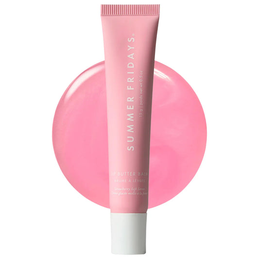 Summer Fridays  Lip Butter Balm Treatment for Hydration + Nourishing Shine Pink Sugar